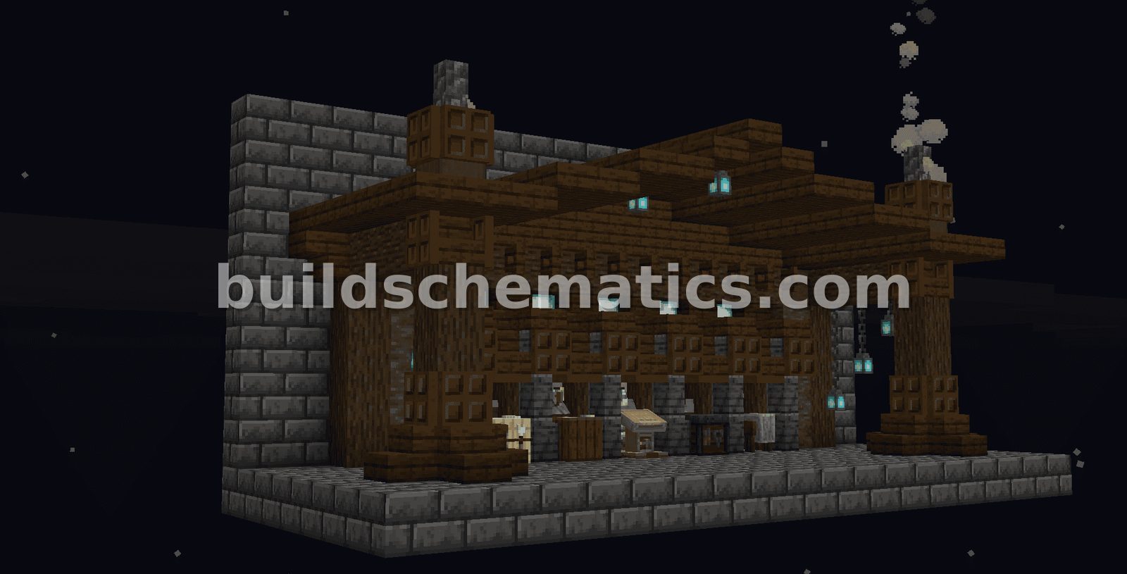 Dark Oak and Deeplate Trading Hall — view 2
