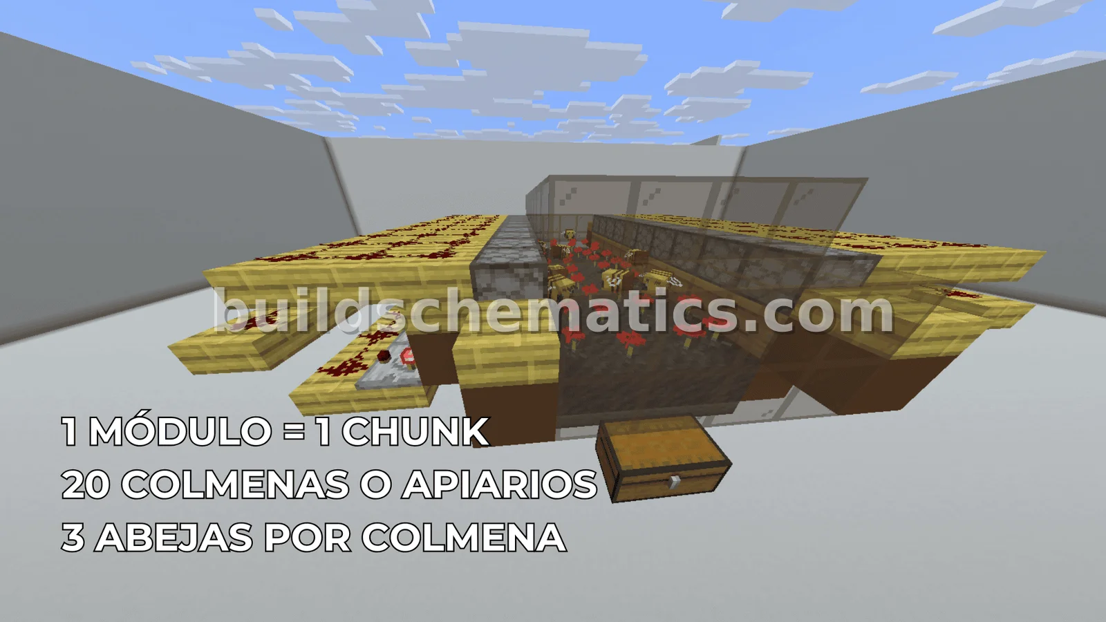 Honeycomb Farm With 60 Bees Per Chunk — view 3