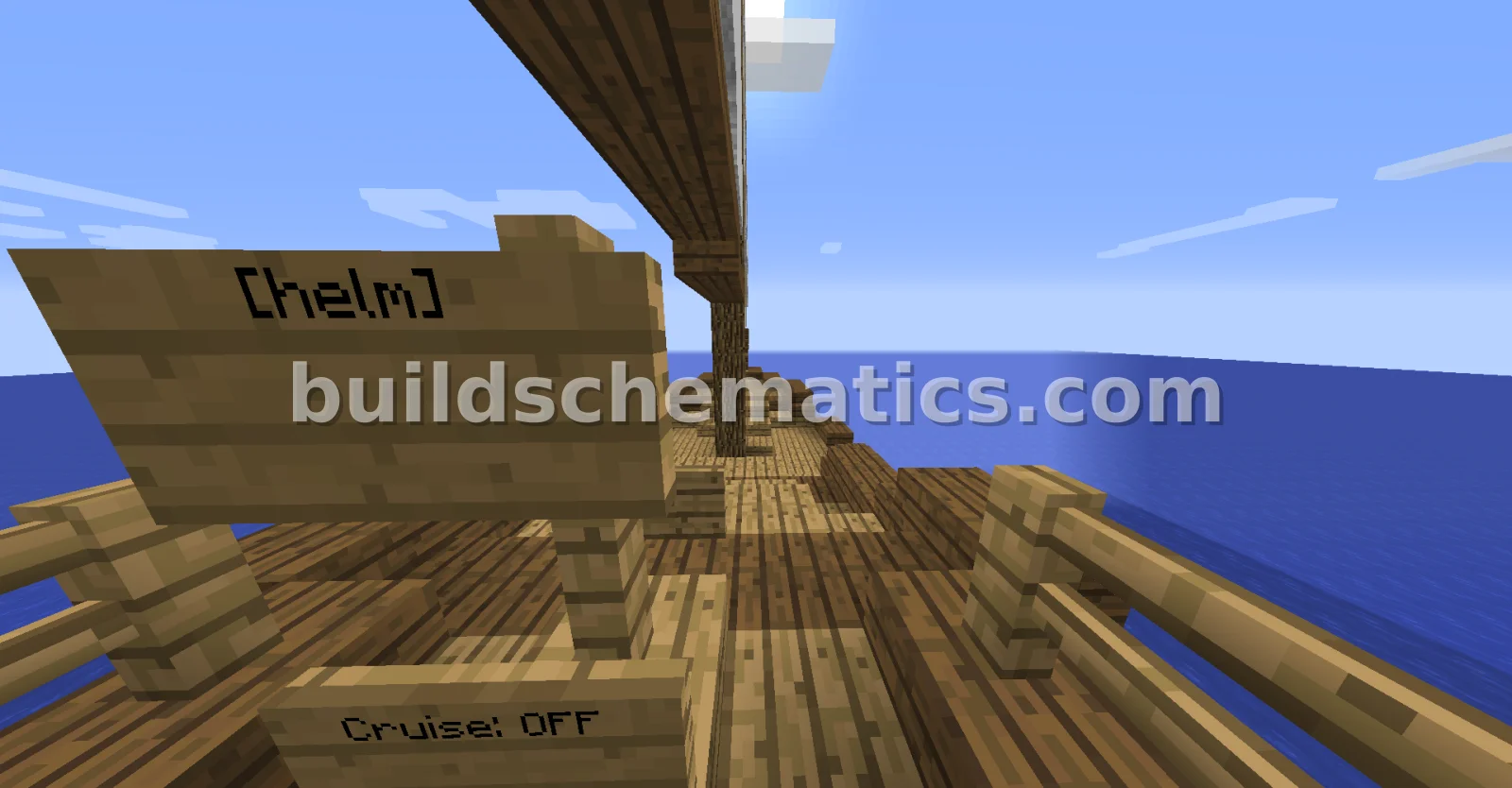 Sloop Ship with Movecraft Signs — view 3