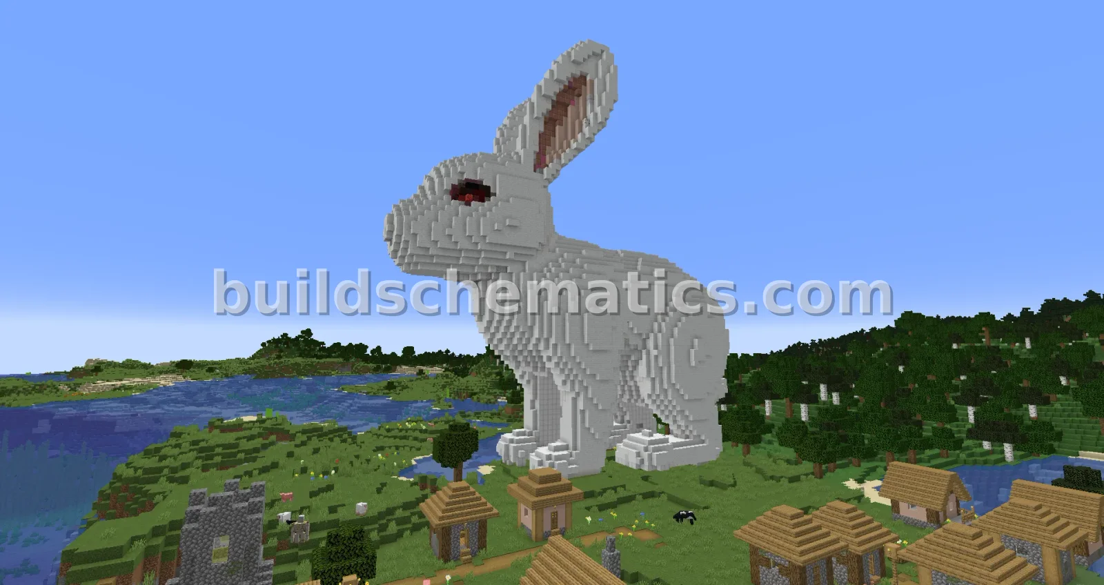 Rabbit Statue - Large Organic Minecraft Build — view 4