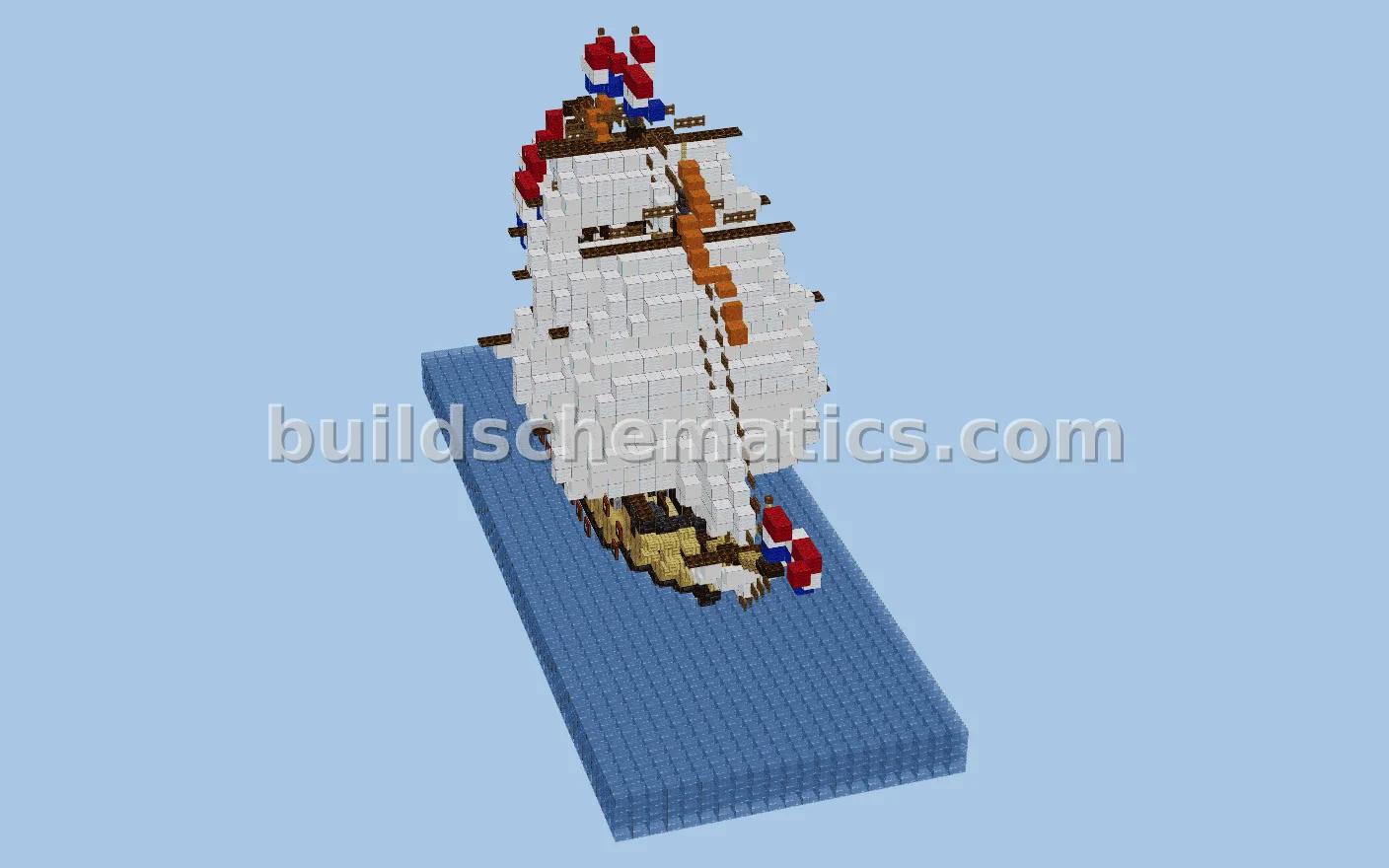 17th Century Dutch Warship Blocky Build