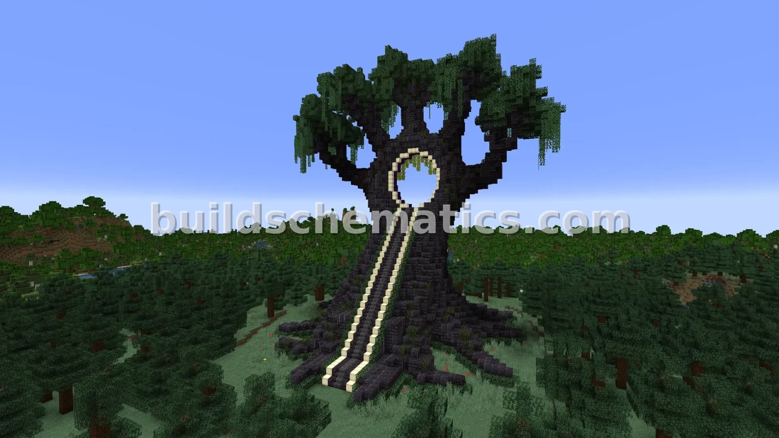 Minecraft Tree Beyond Nether Portal Statue
