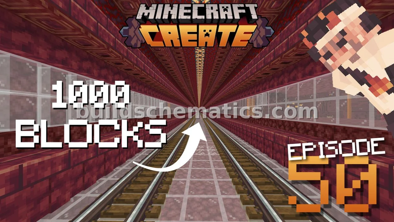 Nether Themed Train Tunnel Borer