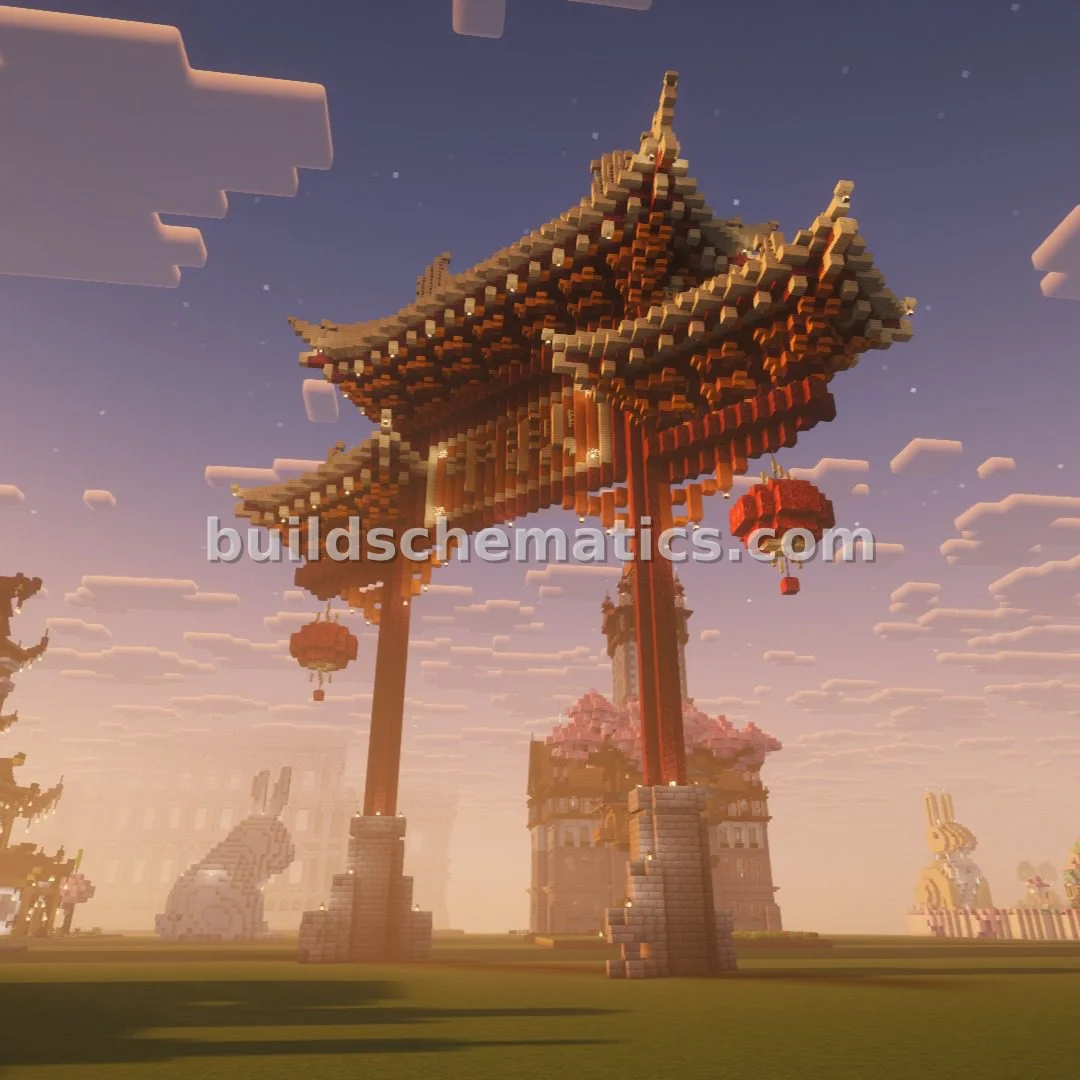 Giant Oriental Torii Gate