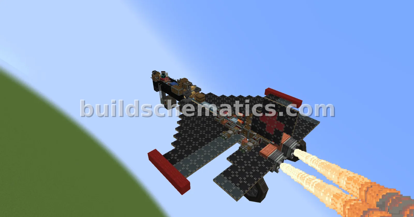 Black Sail Fighter Jet With Cannon