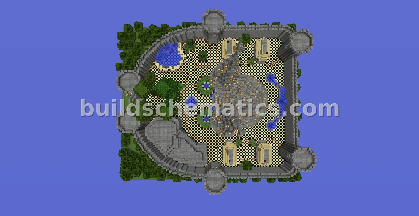 Large Castle Fortress with PvP Arena — view 2