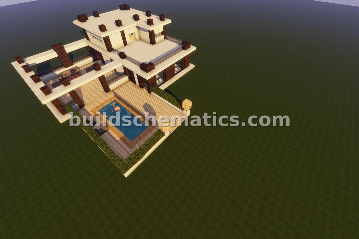 Modern Two-Story House With Pool