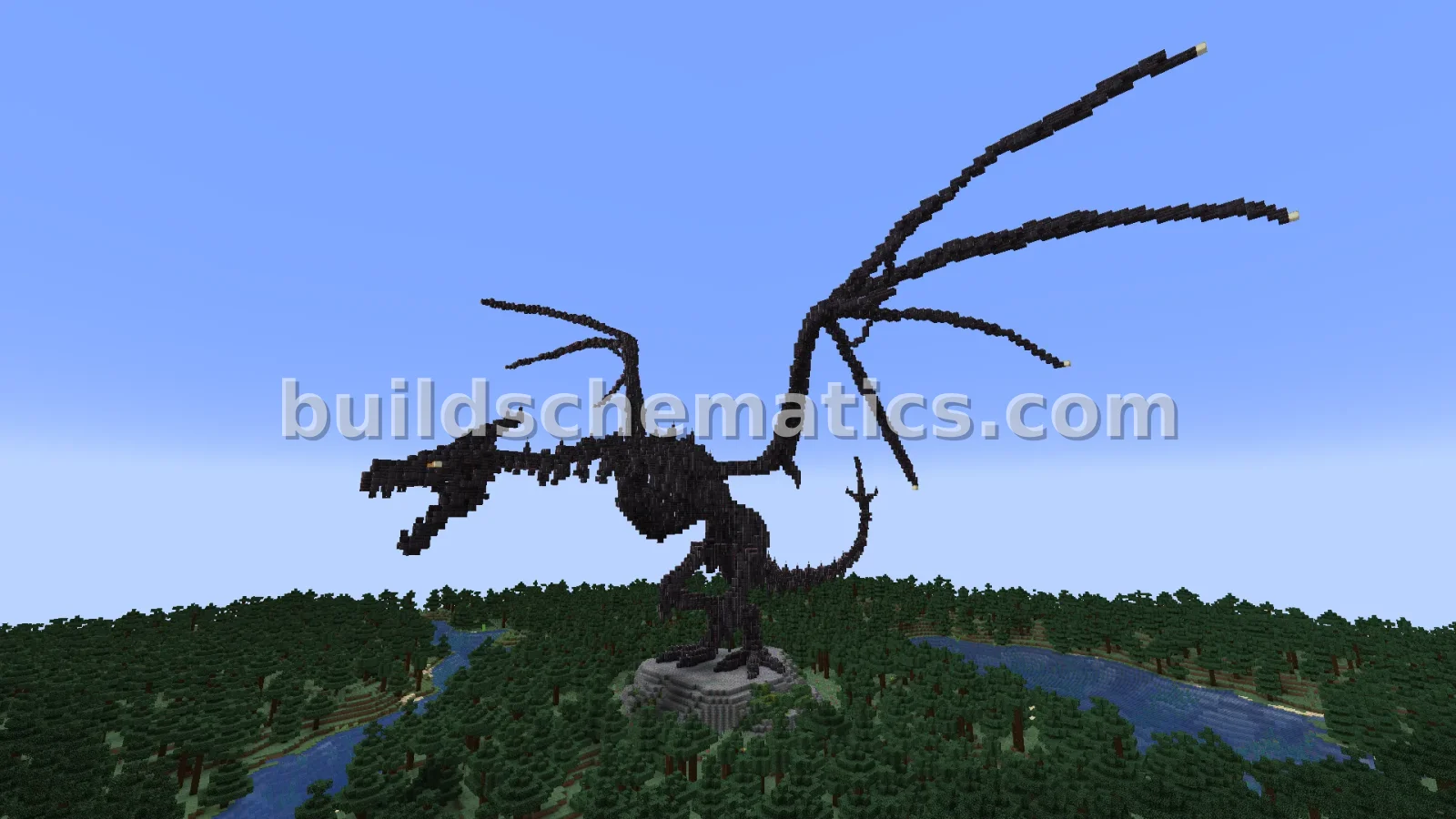 Ender Dragon Skeleton Statue for Minecraft