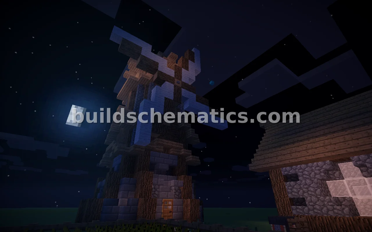 Medieval Farmhouse With Windmill — view 4