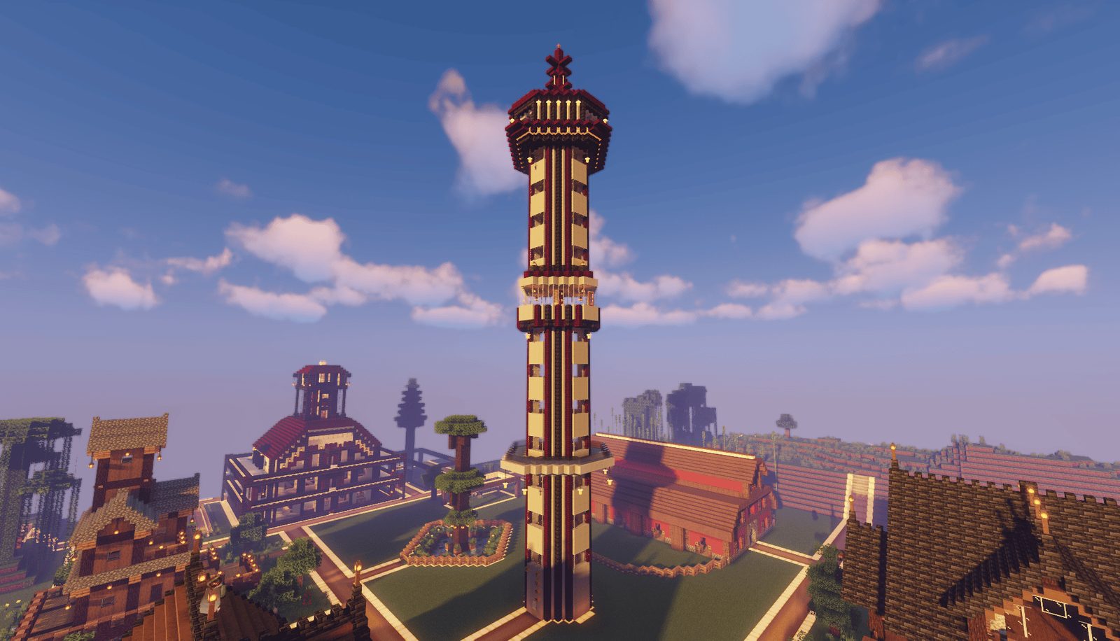 Minecraft Observation Tower With Elytra Launch
