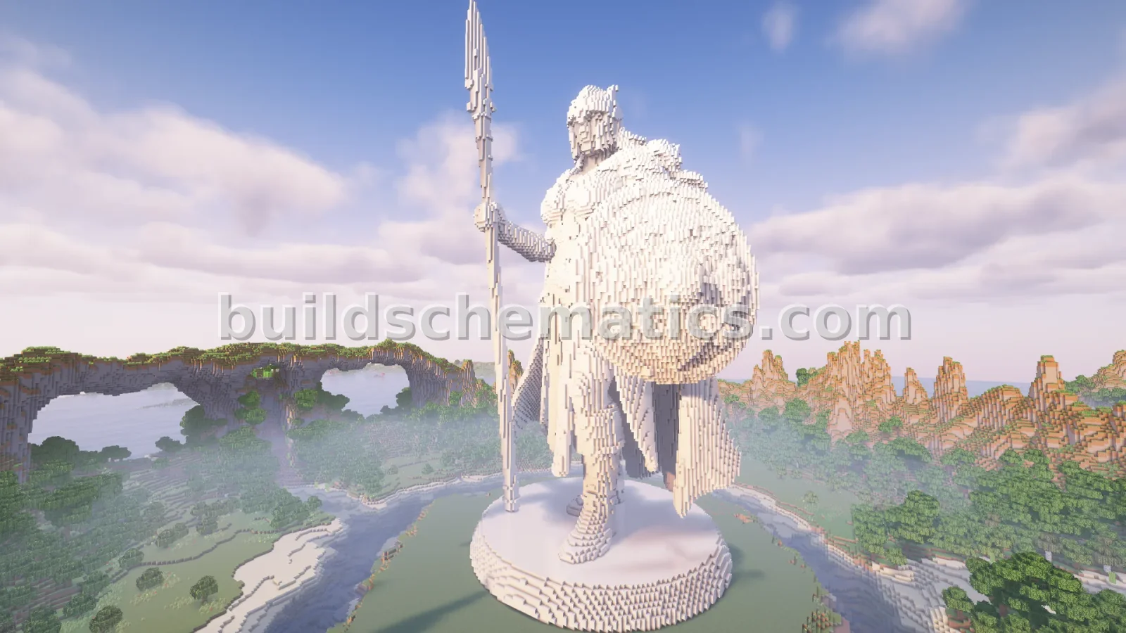 Marble Valkyrie Statue — view 3