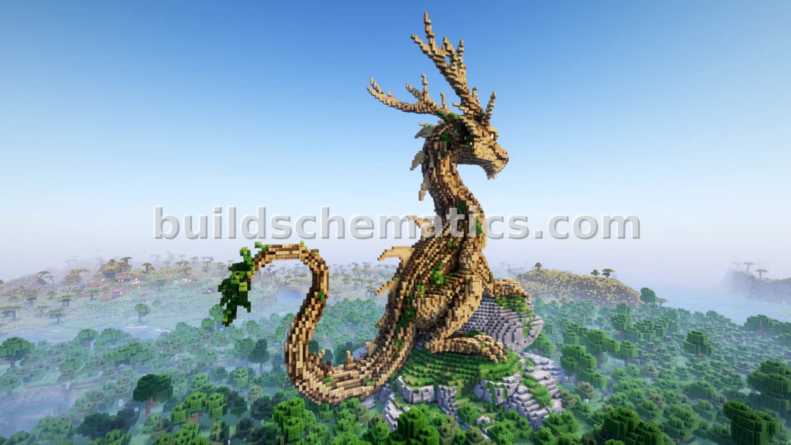 Forest Dragon Statue – Large Organics Build — view 2