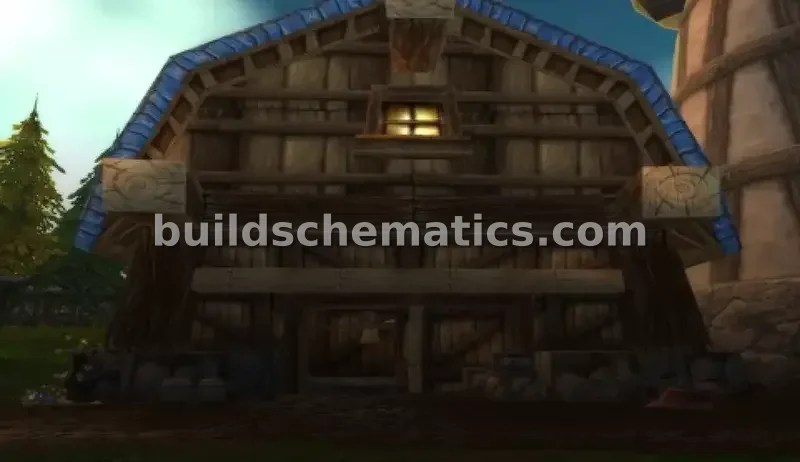 Blue Roof Human Barn Minecraft Project — view 3