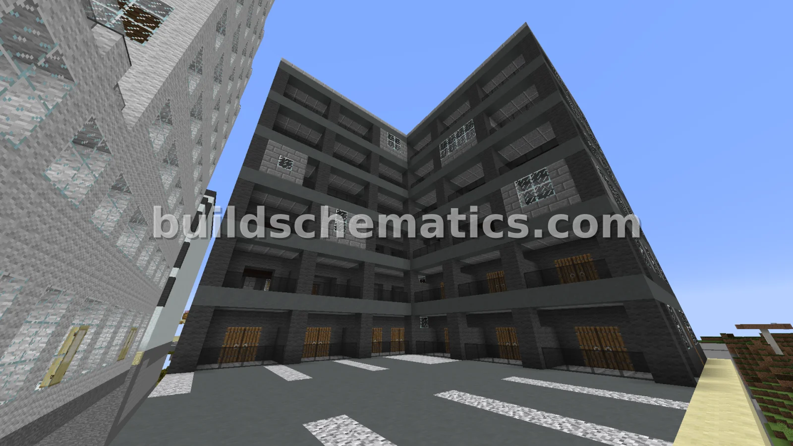Apartment Building with Burned Section