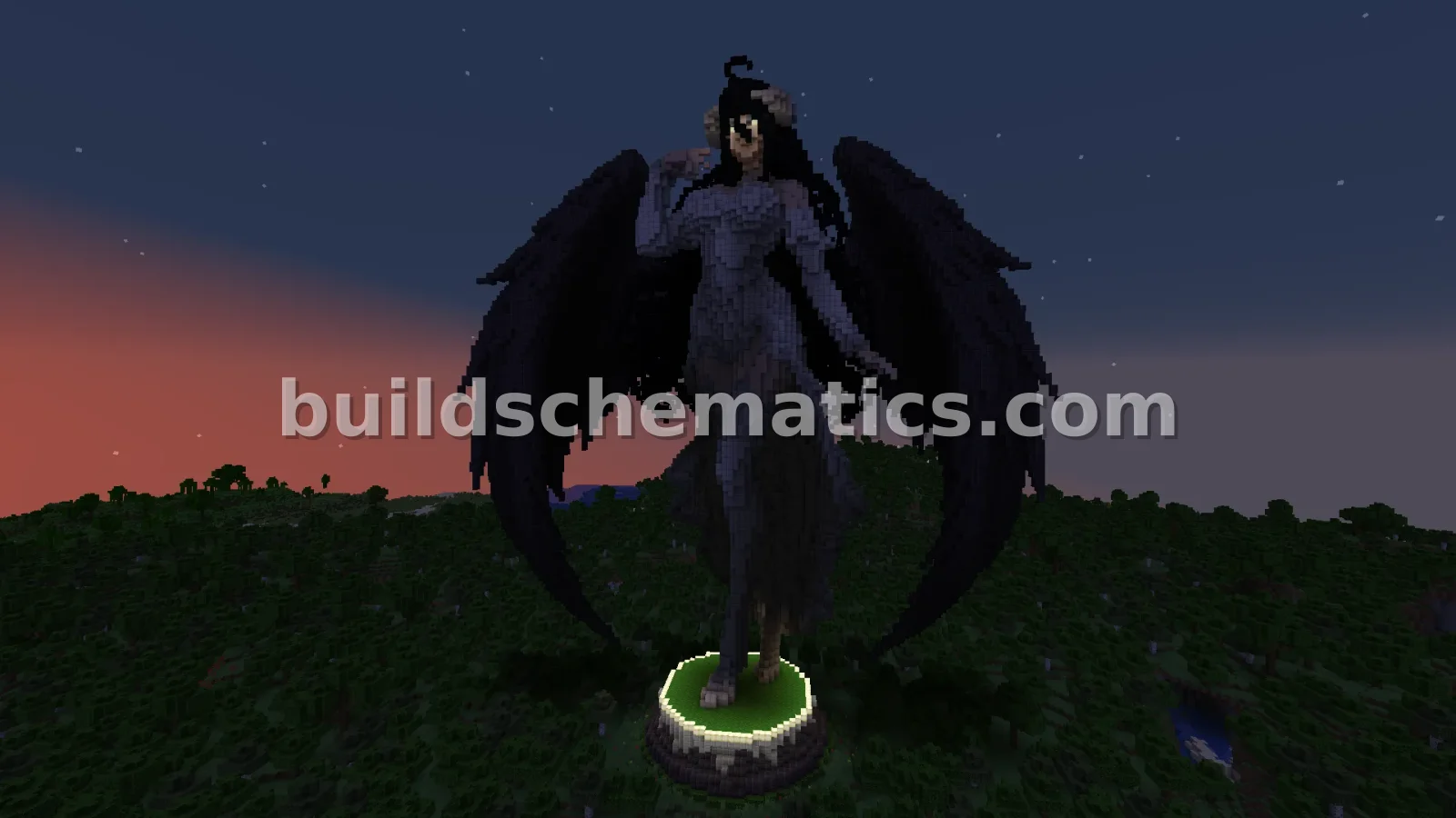 Albedo Overlord Statue - Large Minecraft Sculpture — view 3
