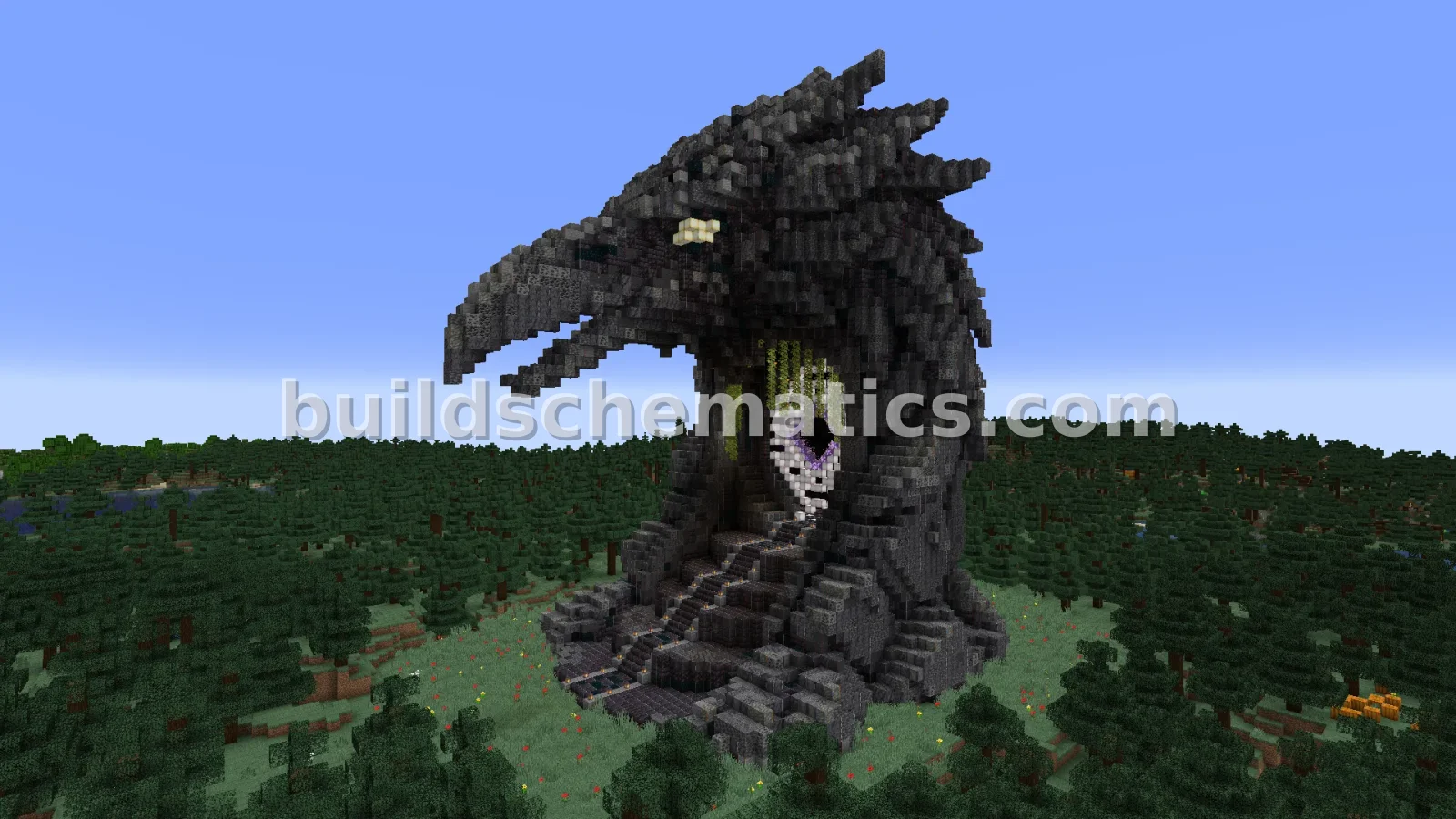 Raven Head Nether Portal Statue Build