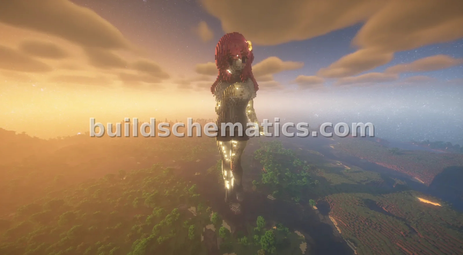 Pink Anime Girl Statue