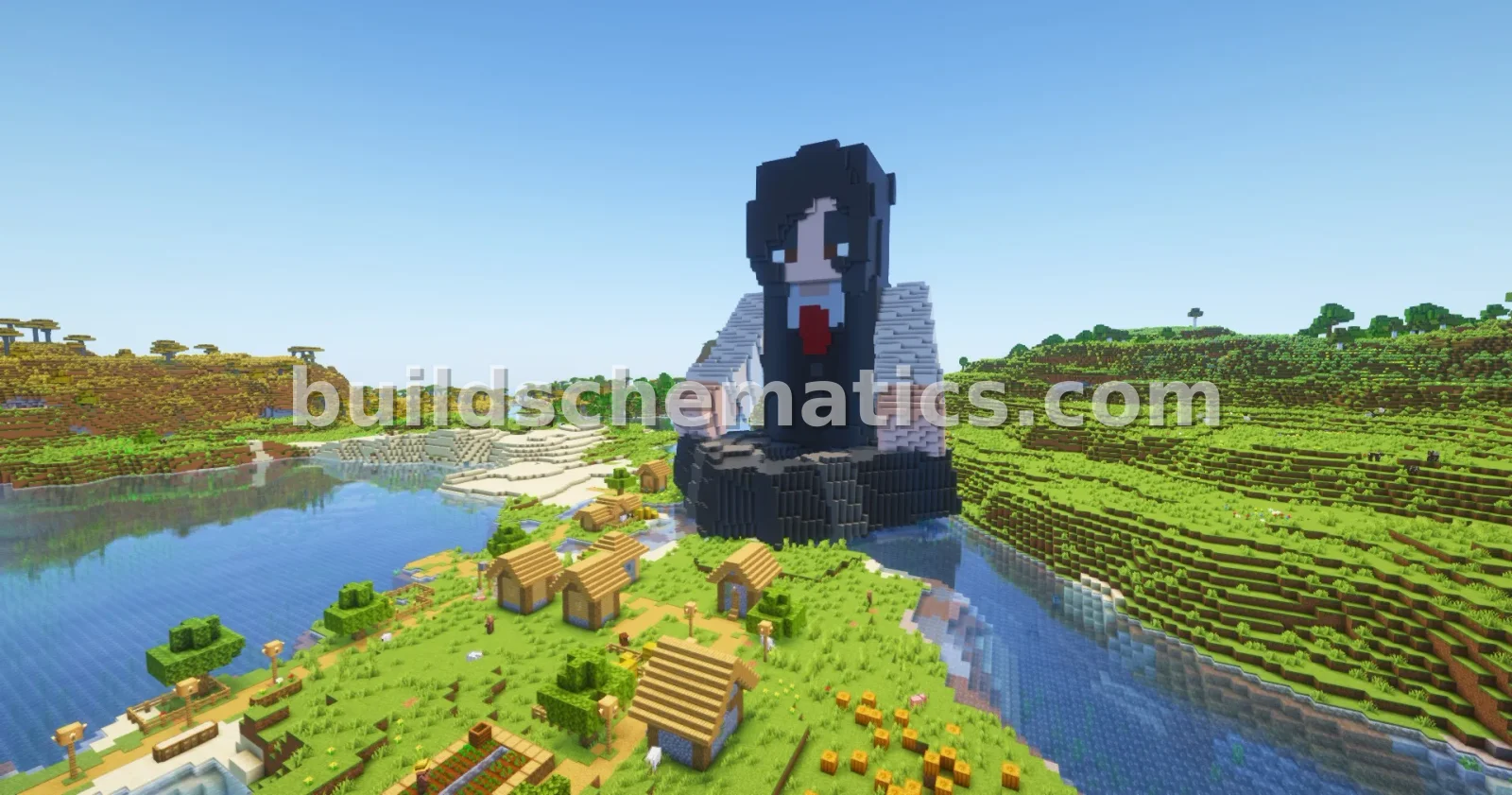 3D LekoO Statue Minecraft Build — view 2