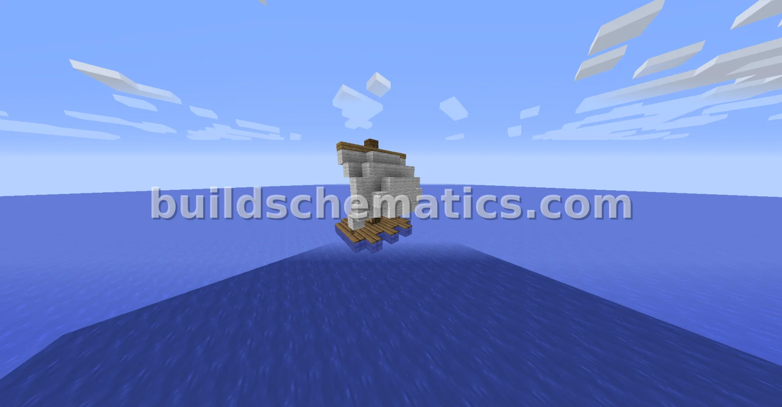 Large Wooden Raft Ship