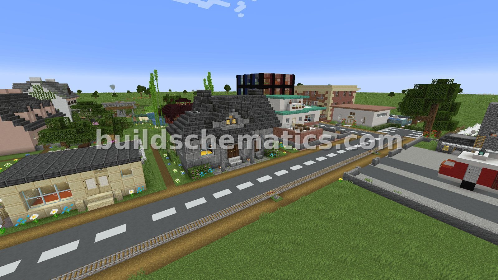 Minecrafty Town Schematic — view 2