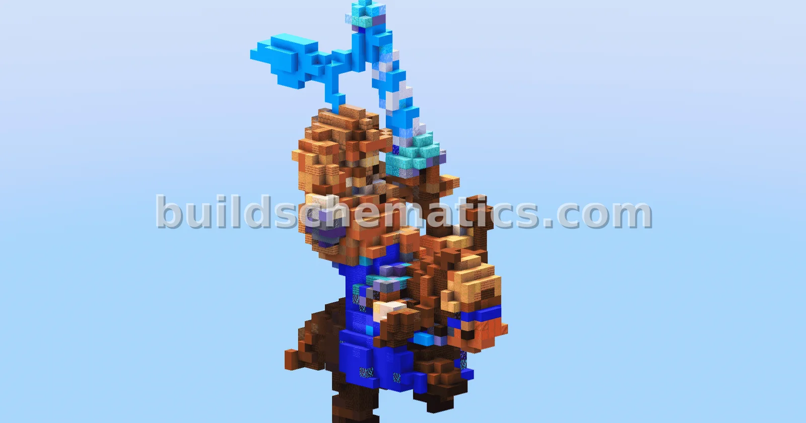 Clash Royale Prince Pixel Art Statue