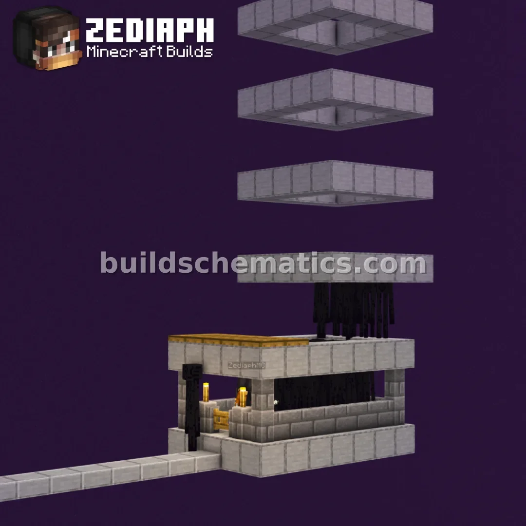 Zediaph's Enderman Farm Schematic — view 2