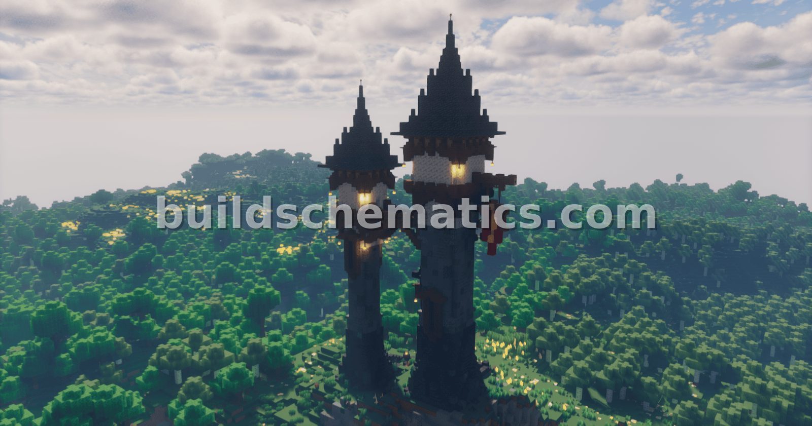 Dual Medieval Large Tower Structure — view 3