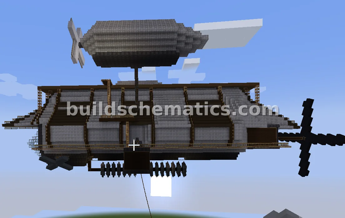 Medieval Steampunk Frigate Airship