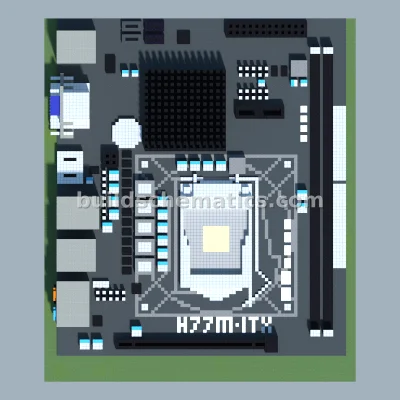 ASRock H77M-ITX Motherboard Pixel Art — view 2