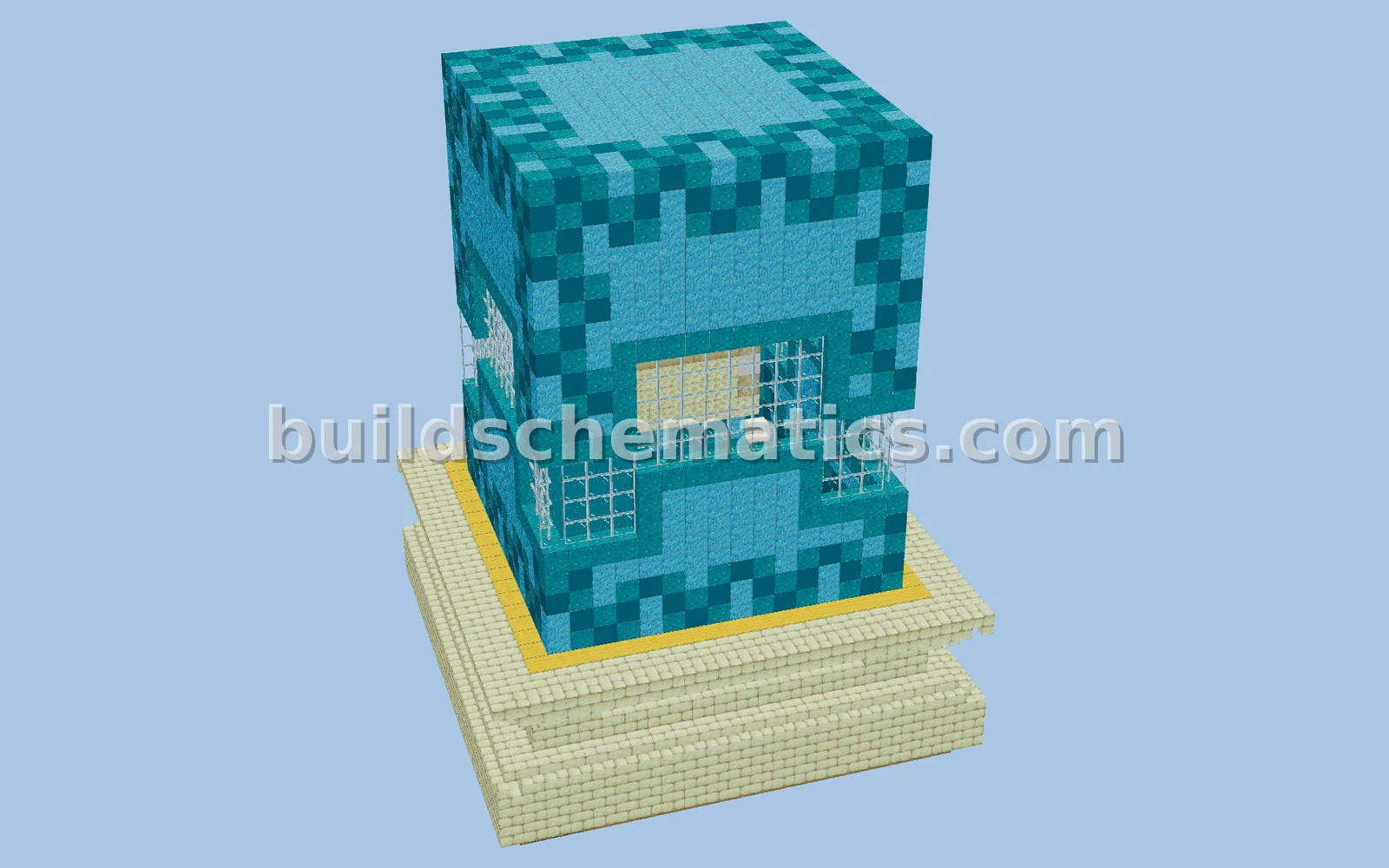 Cyan Shulker Statue