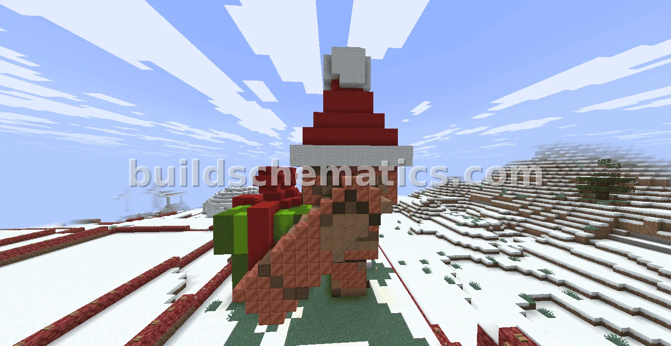 Christmas Copper Golem Statue — view 4