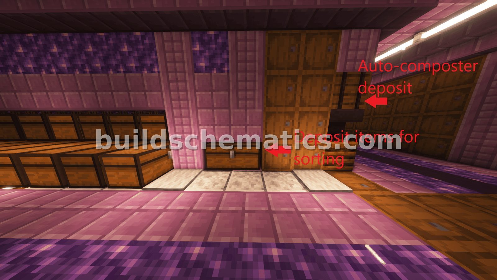 96 Sorter Storage with Shulker Unloader — view 4