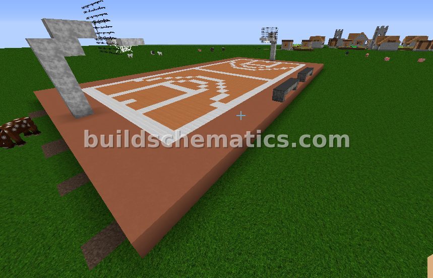 Minecraft Basketball Court — view 2