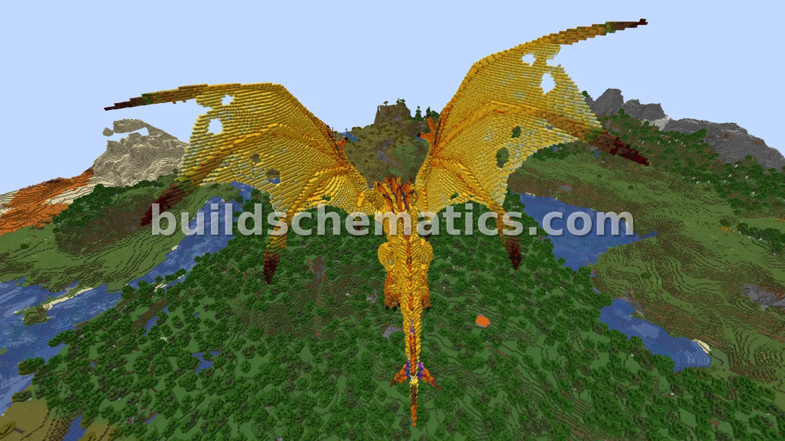 Yellow Wyvern Dragon Statue — view 5