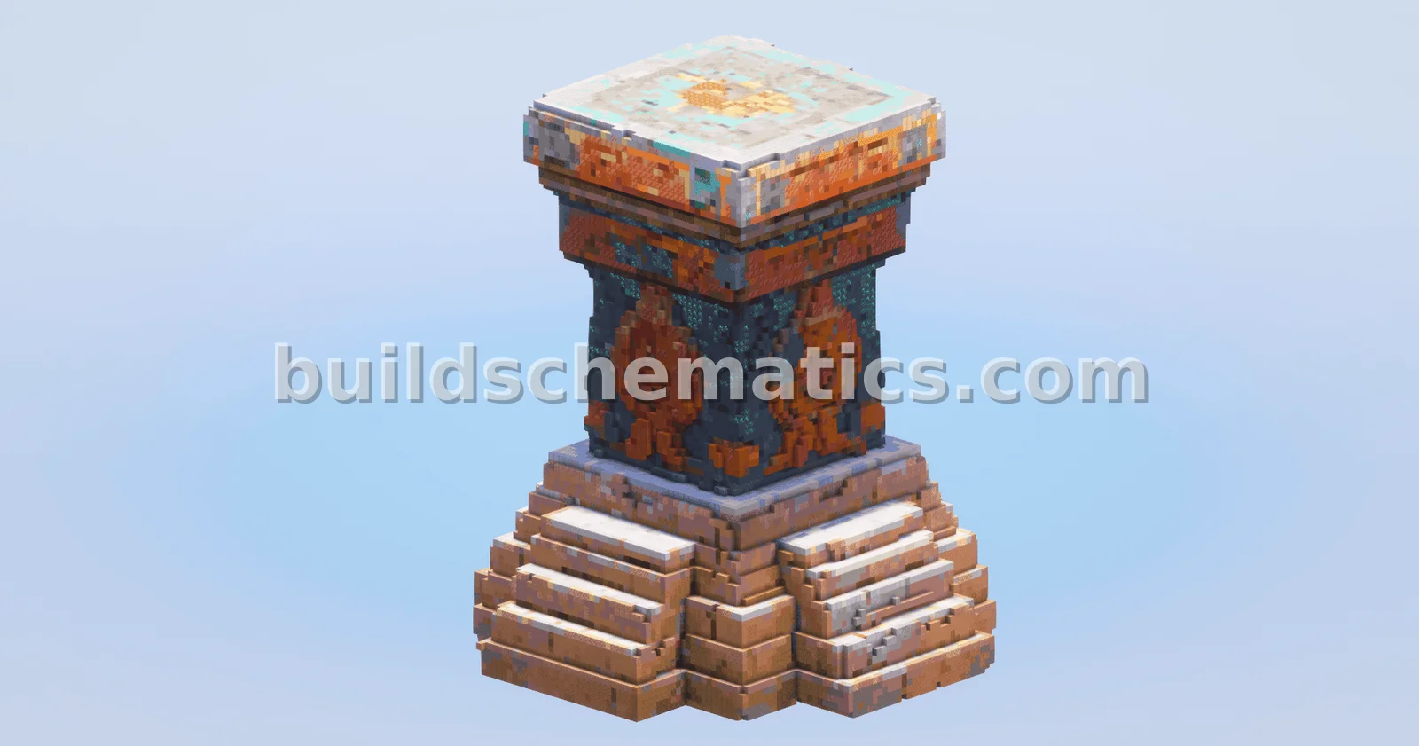 Ancient Mayan Pyramid Column