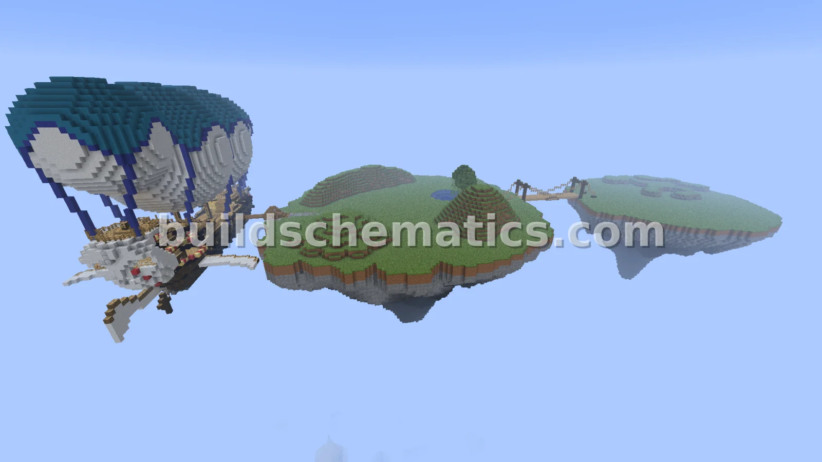 Sky Island Village With Bridge