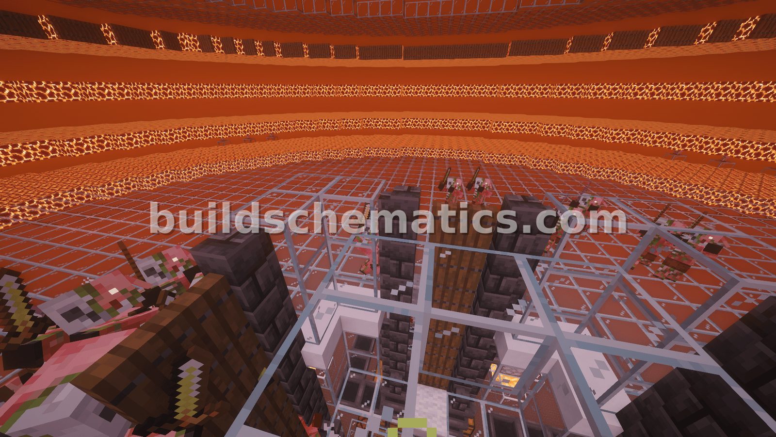 Nether Roof Gold Farm with Automatic Crafting Modules — view 5