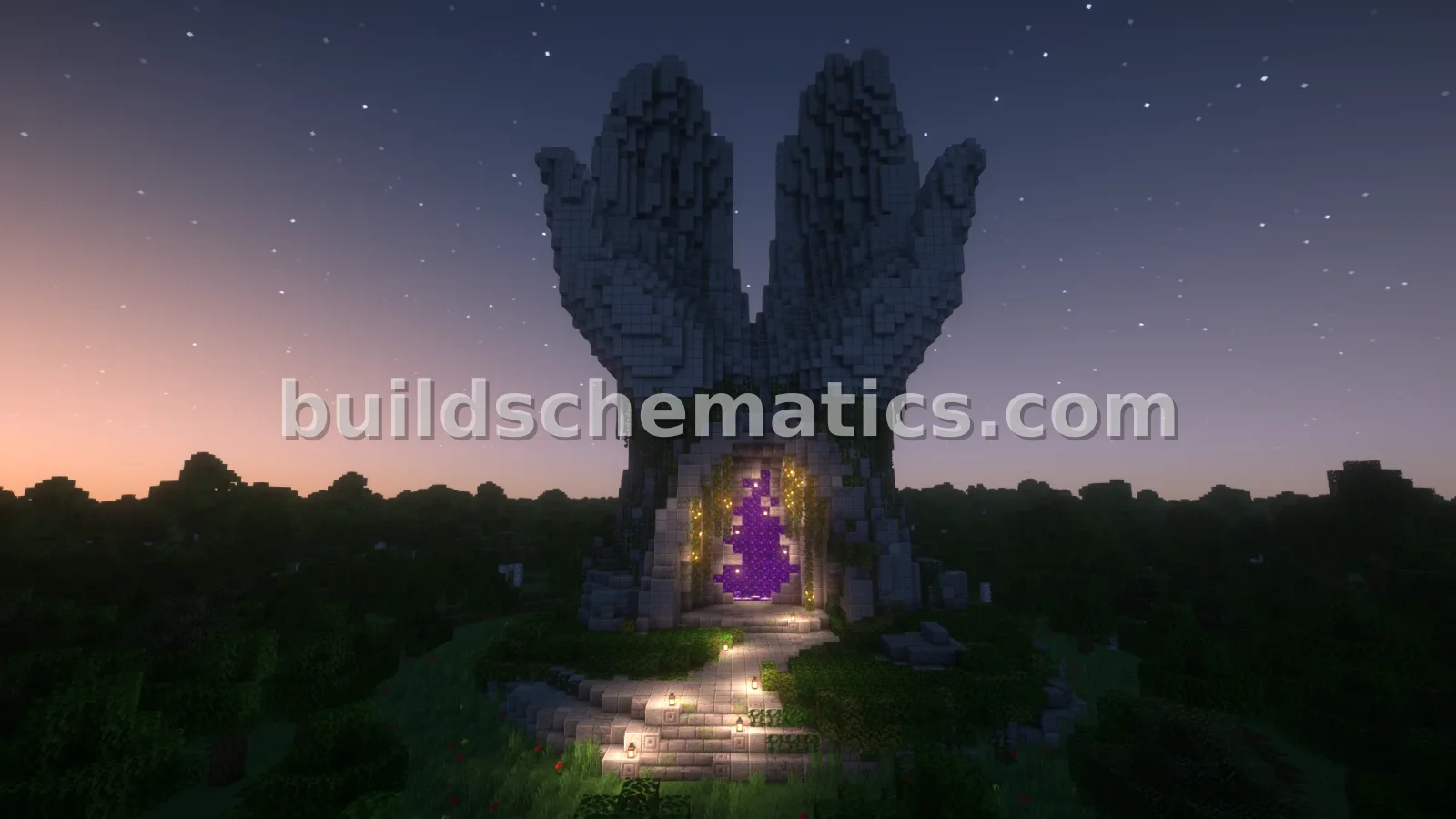 Nether Portal Statue - Praying for Rain Build — view 5