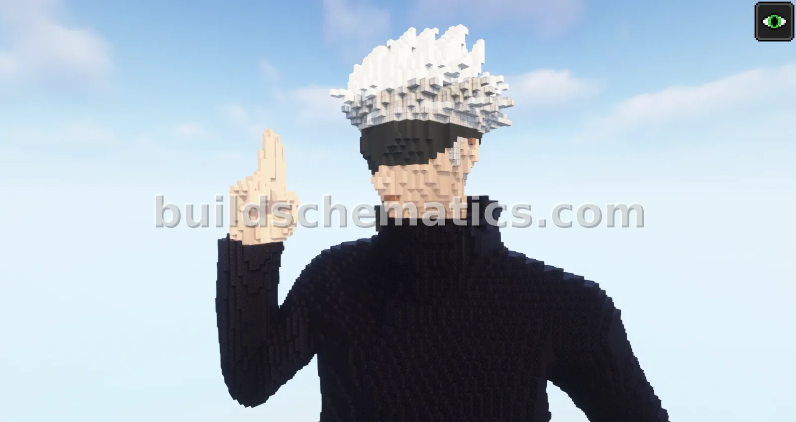 Gojo Statue Minecraft Build — view 4