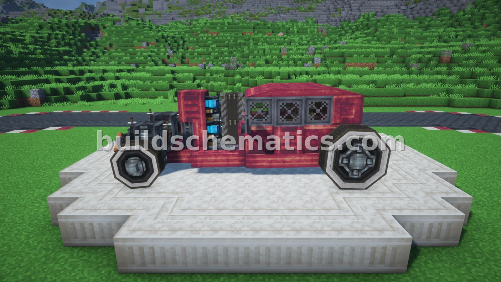 Crimson Hot Rod Vehicle — view 4
