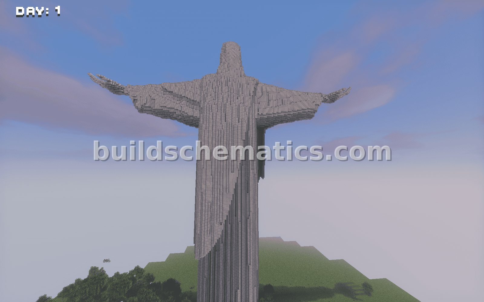 Christ the Redeemer Statue Minecraft Build — view 2
