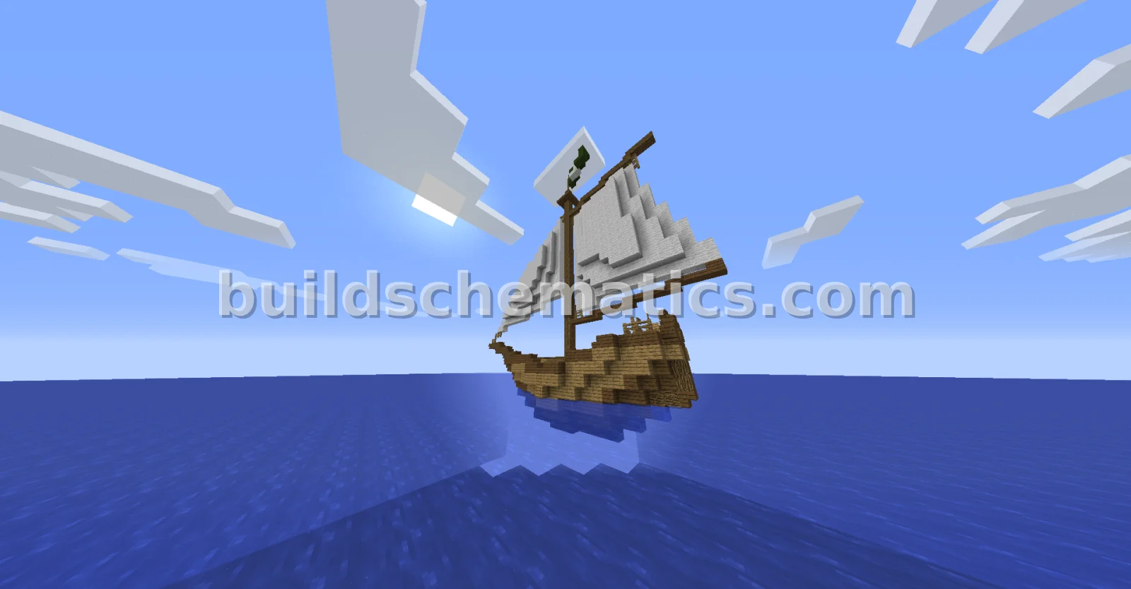 Sloop Ship with Movecraft Signs — view 2
