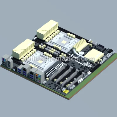 ASUS Z10PE-D8 WS Motherboard Pixel Art