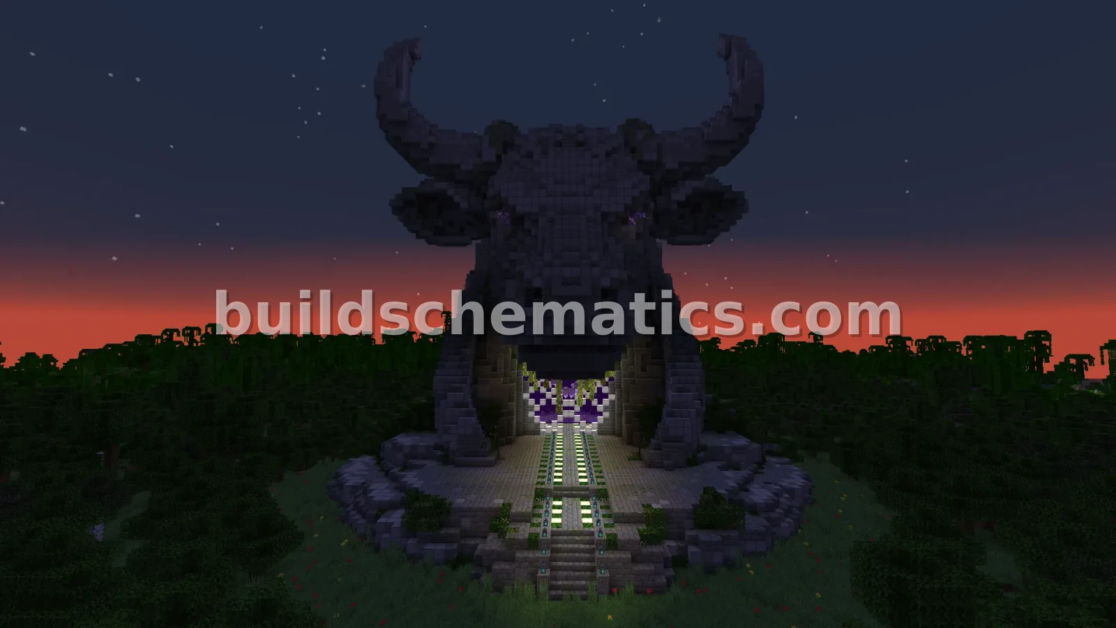 Bull Head Nether Portal Statue Decoration — view 5