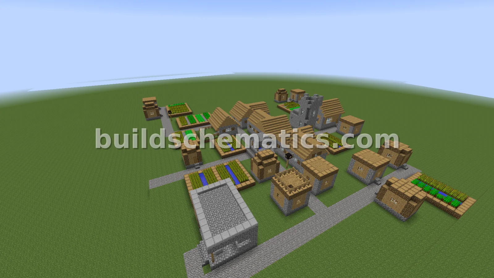 Minecraft Village with Blacksmith — view 3