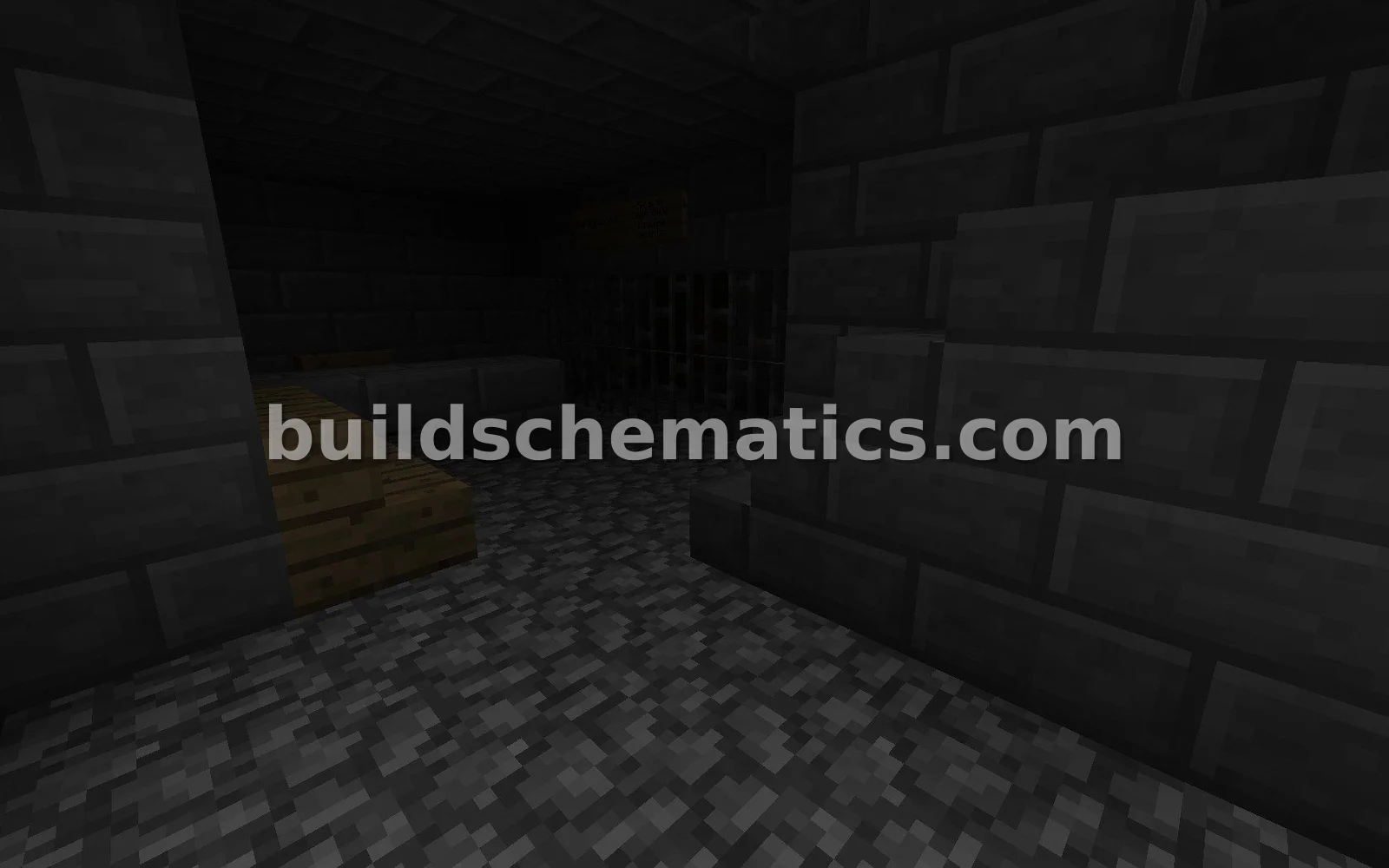 Stone Brick Jailhouse with Gallows — view 2