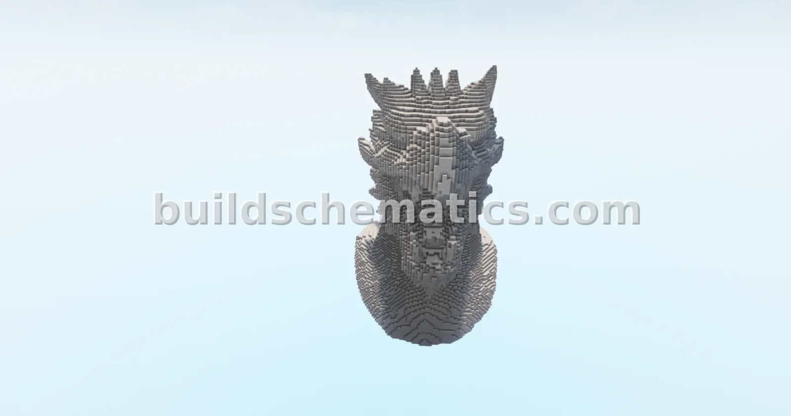 Chinese Statue Head Minecraft Build — view 3