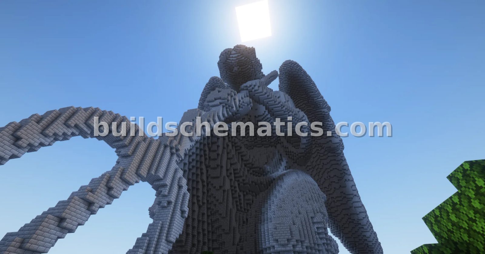 Suspicious Angel Statue Minecraft Build — view 3
