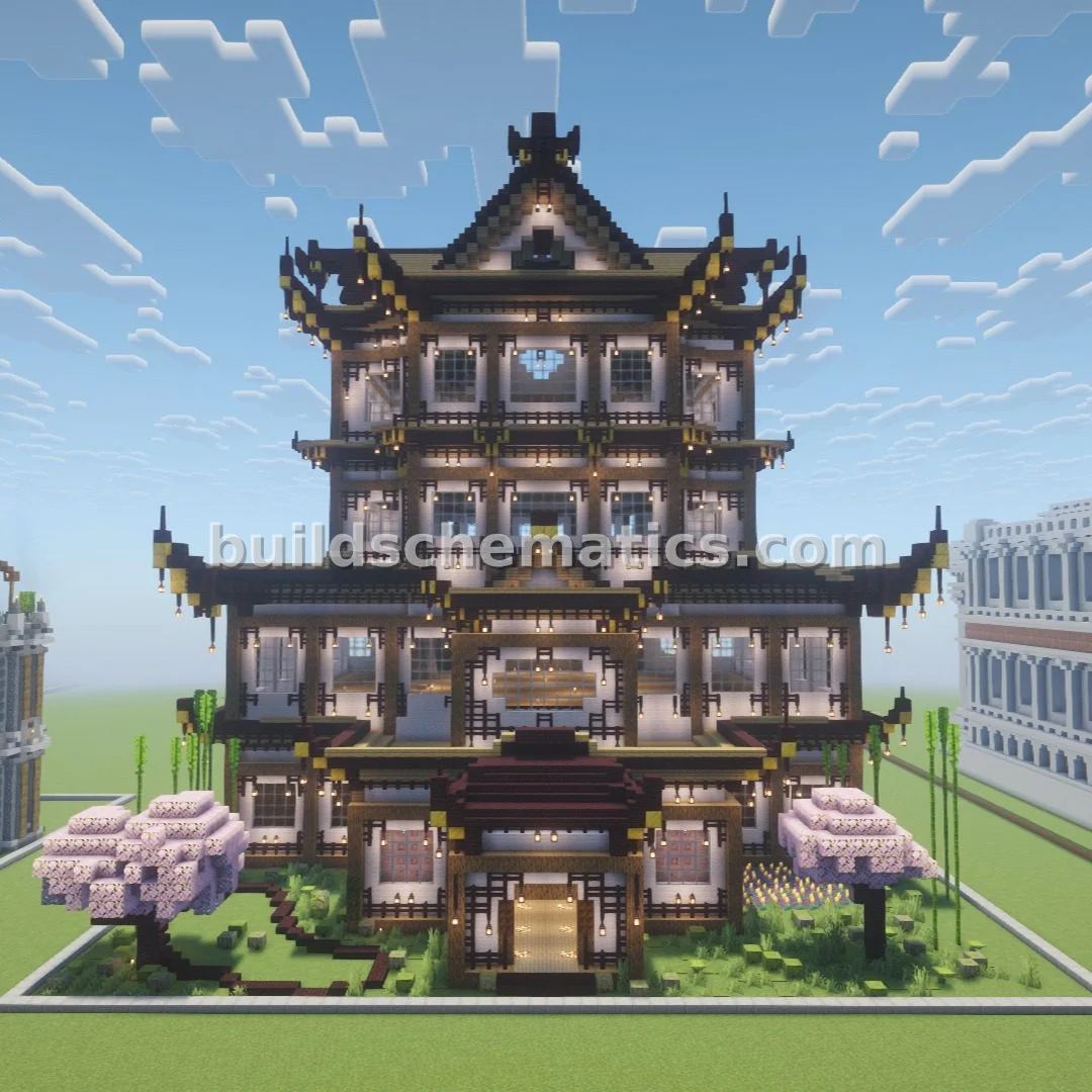 Golden Oriental Temple Structure