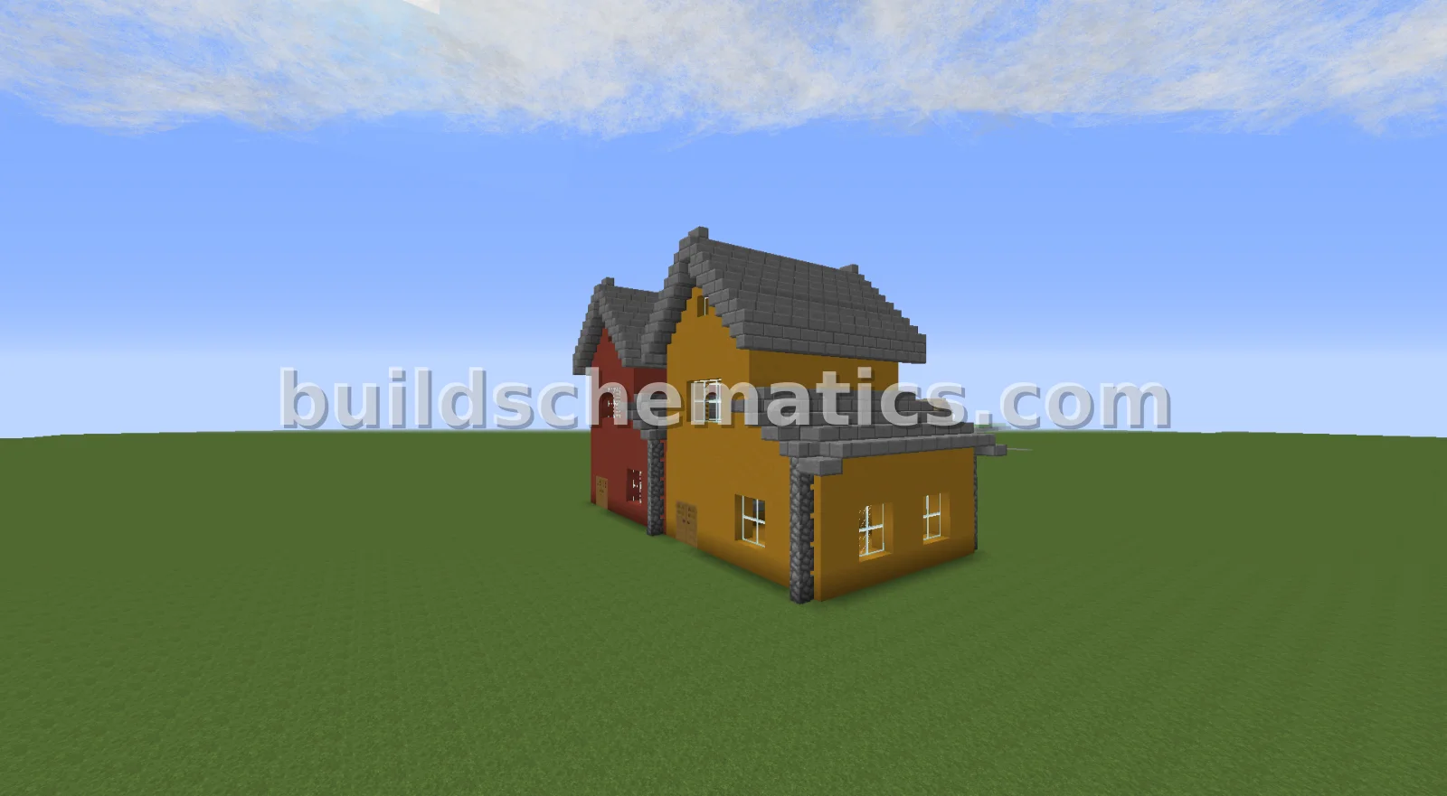 Red And Yellow Twin Homes — view 2